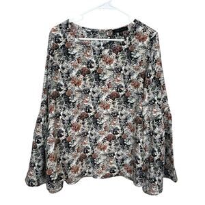 Women's Large Top Blouse Bell Sleeves Sanctuary Boho Shirt